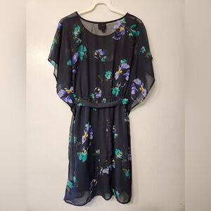 Navy Floral Dress